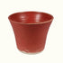 Mini Cherry Red Fluted Handmade Ceramic Plant Pot